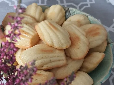Shell-shaped madeleine cakes