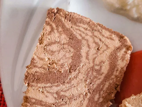 A flaky block of sesame tahini halva