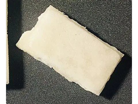 A piece of white Kendal Mint Cake peppermint-sugar confection