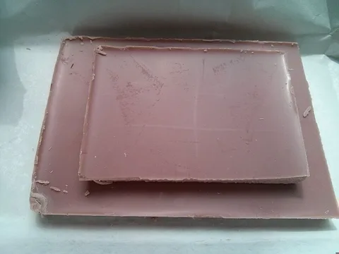 Pink ruby chocolate bar pieces