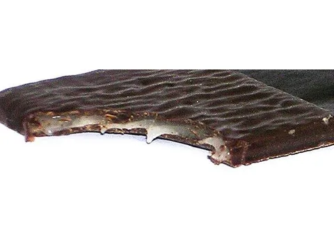 After Eight thin chocolate mint with a visible fondant center