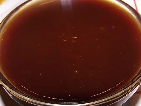 Barbecue sauce in a small bowl
