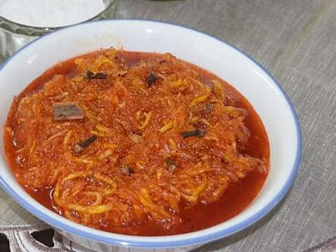 Chhundo grated sweet-mango preserve