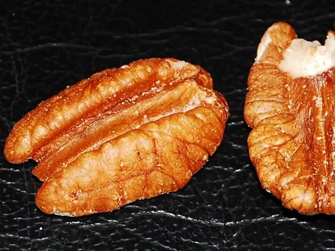 Two plain pecan halves