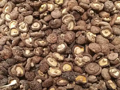 Dried whole shiitake mushrooms