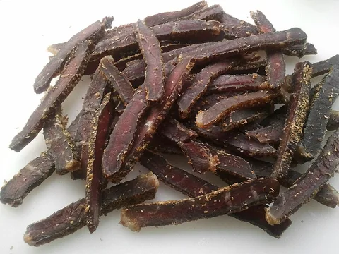 Sliced beef biltong