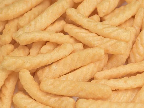 Ridged Japanese shrimp snack sticks